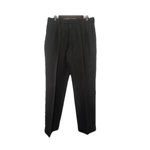Haggar Travel Performance Flat Front Gray Men's Dress Suit Pants Size 34x30